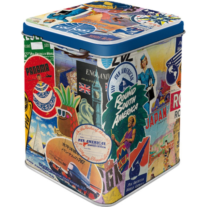 Cutie metal ceai Pan Am - Travel Collage - Colaj de calatorii [2]
