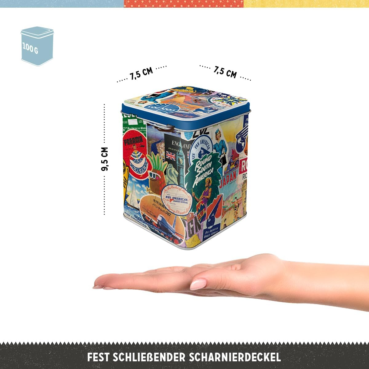 Cutie metal ceai Pan Am - Travel Collage - Colaj de calatorii [3]