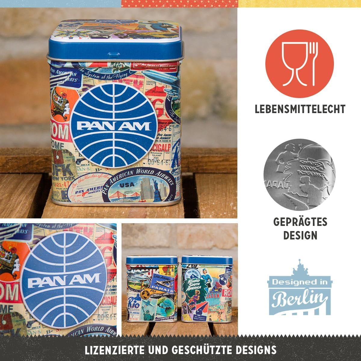 Cutie metal ceai Pan Am - Travel Collage - Colaj de calatorii [4]