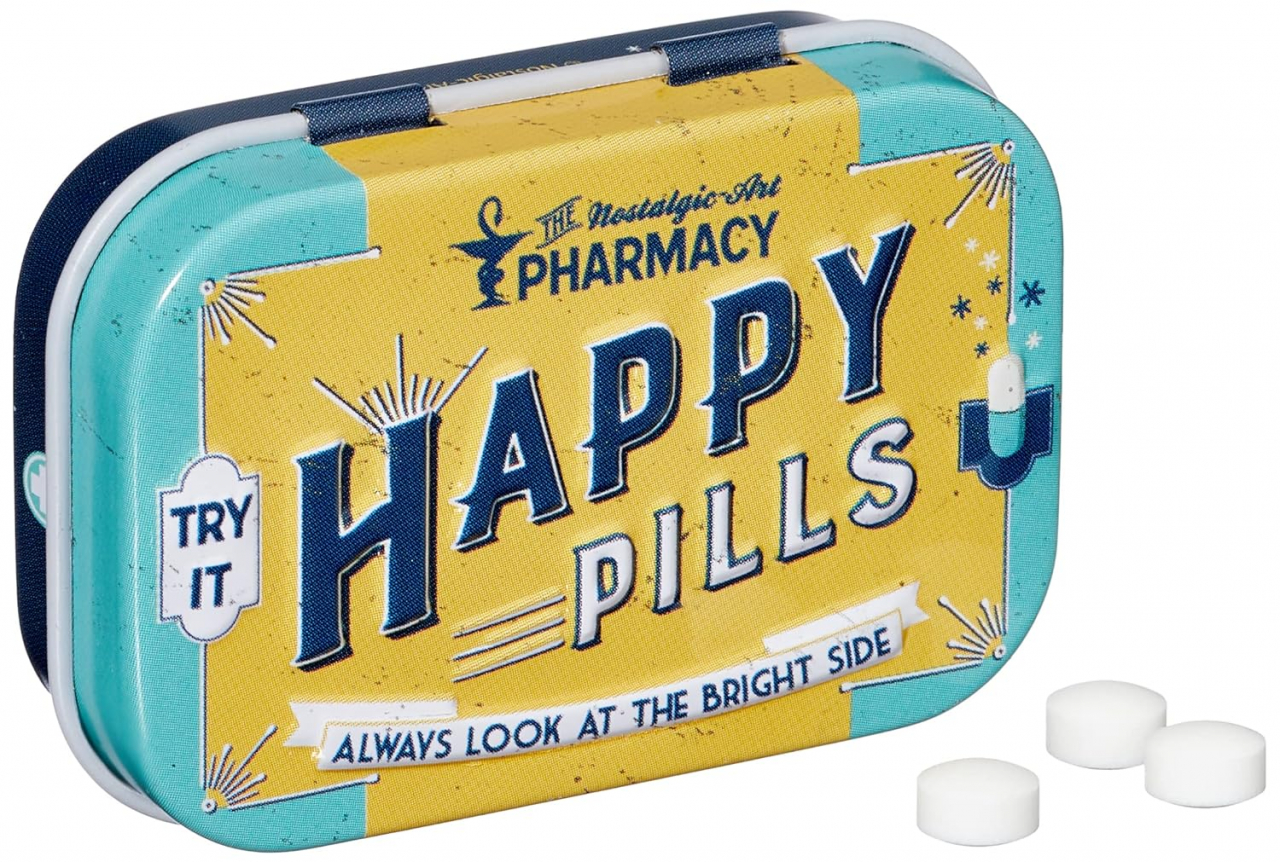 Cutie metalica de buzunar Happy Pills - Pastile de fericire [2]
