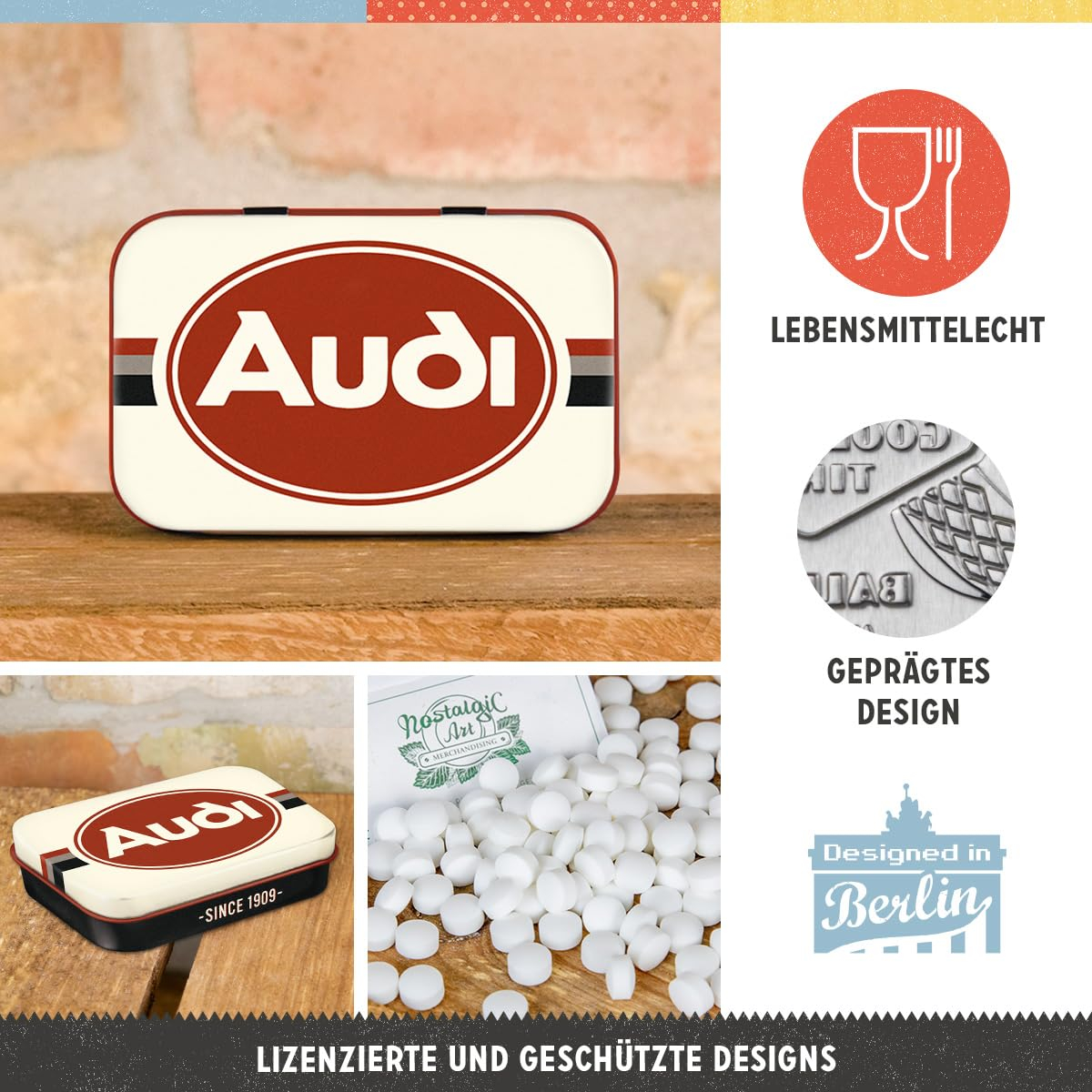 Cutie metalica de buzunar XL Audi Logo [3]