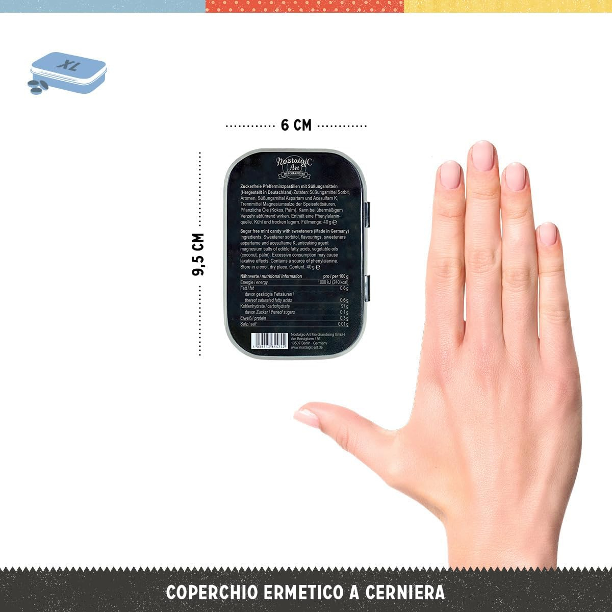 Cutie metalica de buzunar XL Mercedes-Benz Logo Negru si Argintiu [2]