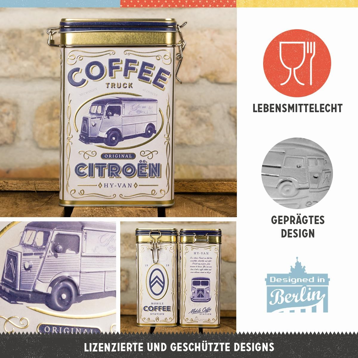 Cutie metalica etansa Citroen Coffee Truck - Furgoneta de cafea [4]