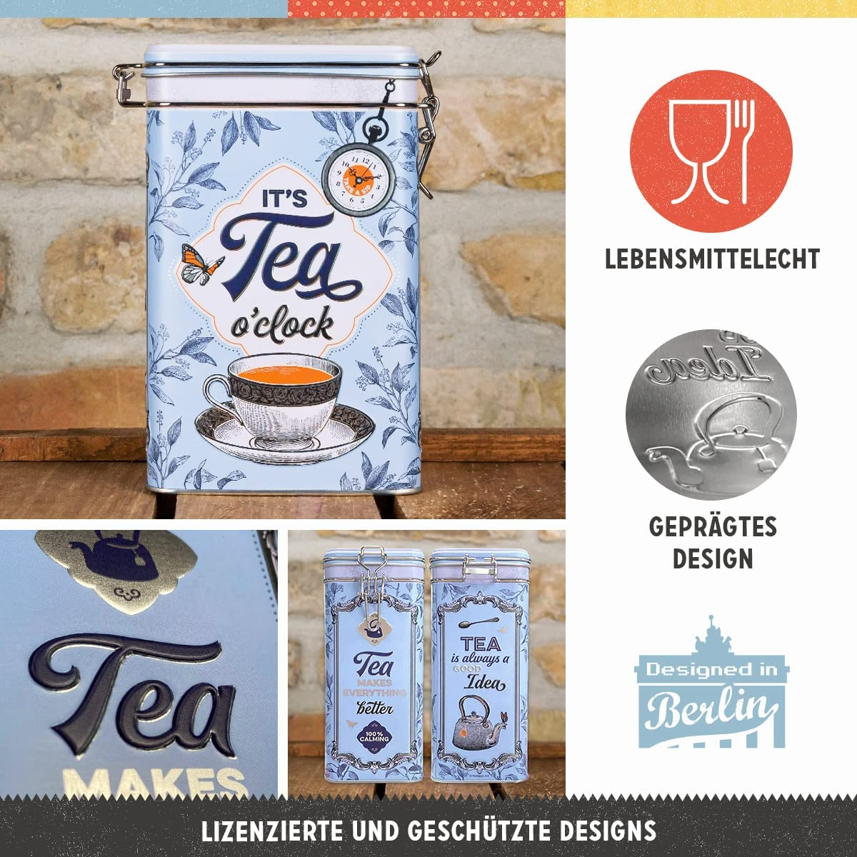 Cutie metalica etansa Classic Tea - Ceai Clasic [4]