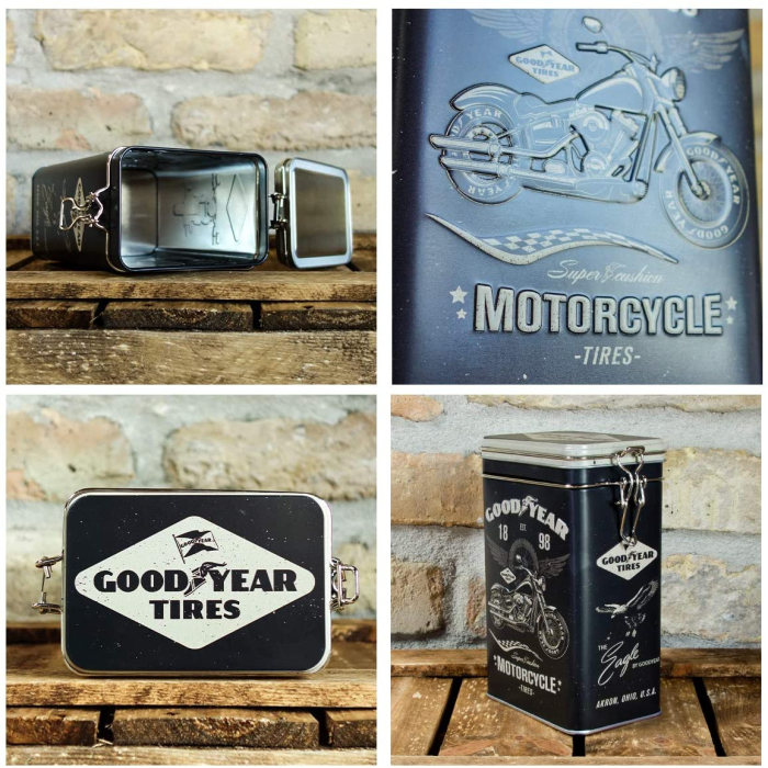Cutie metalica etansa Goodyear Motocicleta [4]