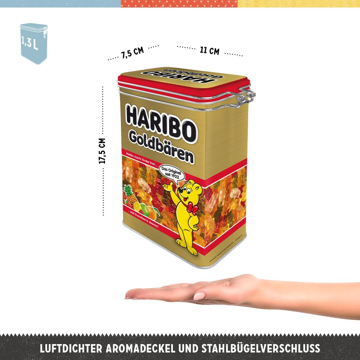 Cutie metalica etansa HARIBO - Goldbären-Packung [3]