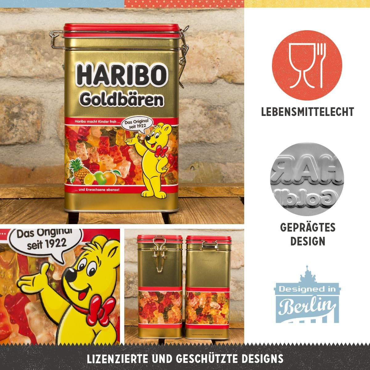 Cutie metalica etansa HARIBO - Goldbären-Packung [4]