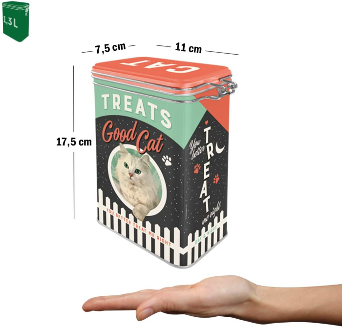 Cutie metalica etansa Treats Good Cat - Recompense pentru pisici cuminti [3]
