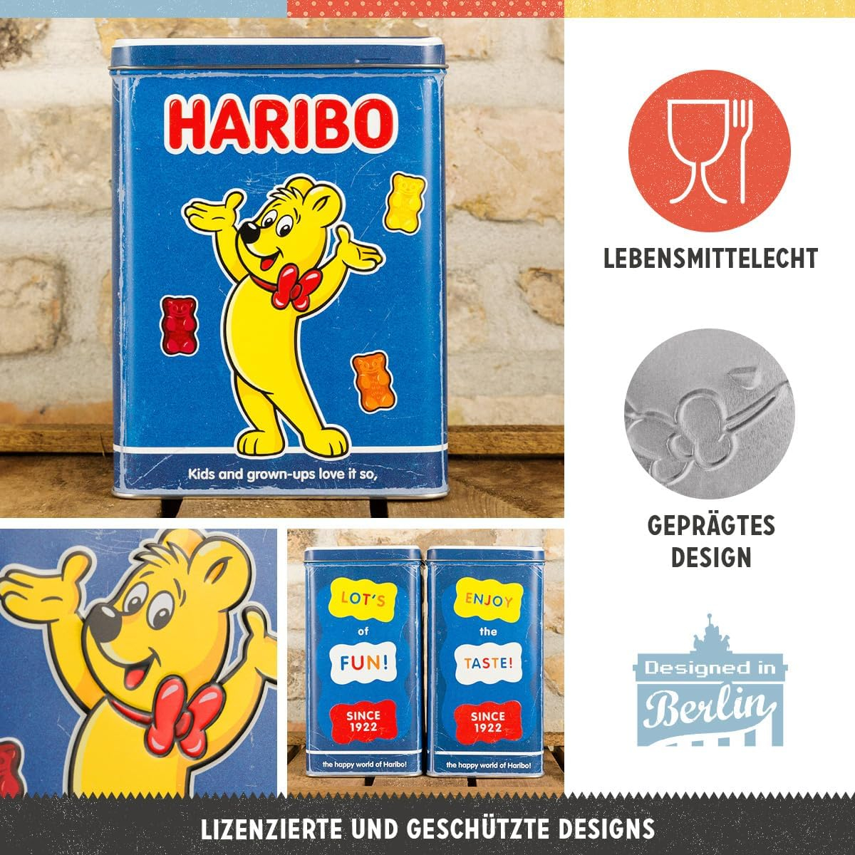 Cutie metalica L HARIBO Enjoy the Taste blue - Bucurati-va de gust - Albastru [4]