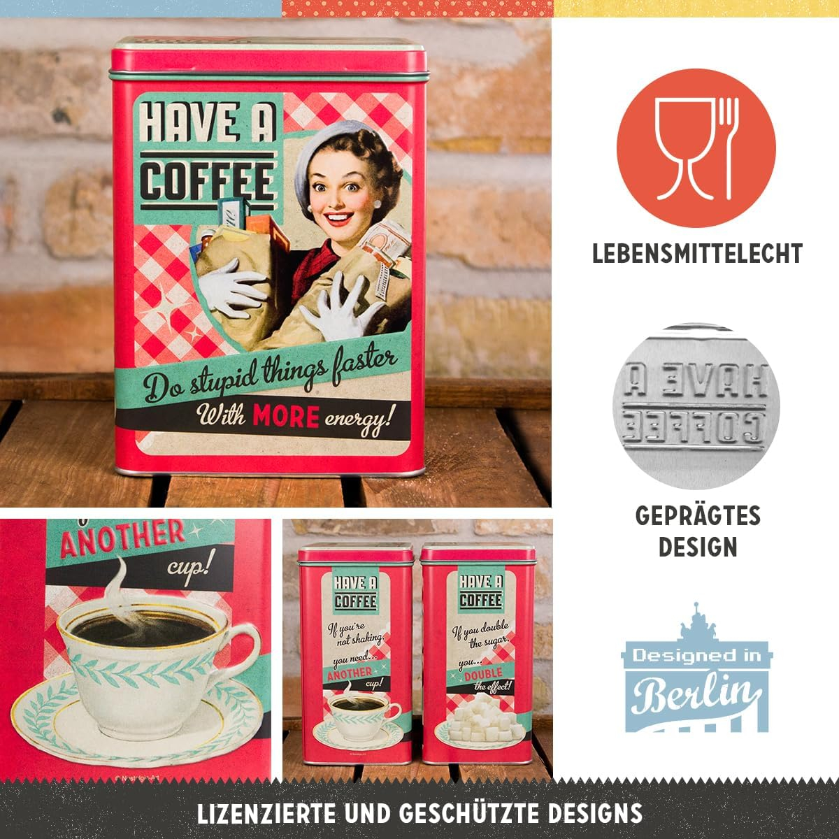 Cutie metalica L Have A Coffee - Serveste o Cafea [4]
