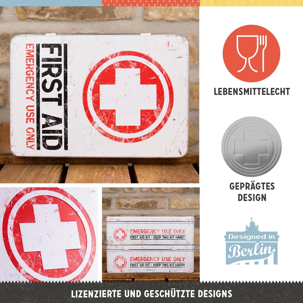 Cutie metalica plata First Aid - Primul Ajutor [5]