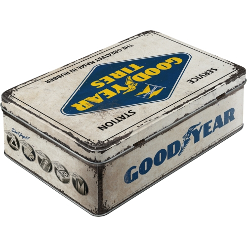 Cutie metalica plata Goodyear logo [2]
