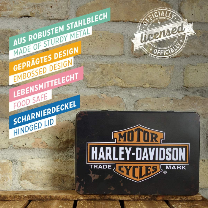 Cutie metalica plata Harley-Davidson Autentic [5]