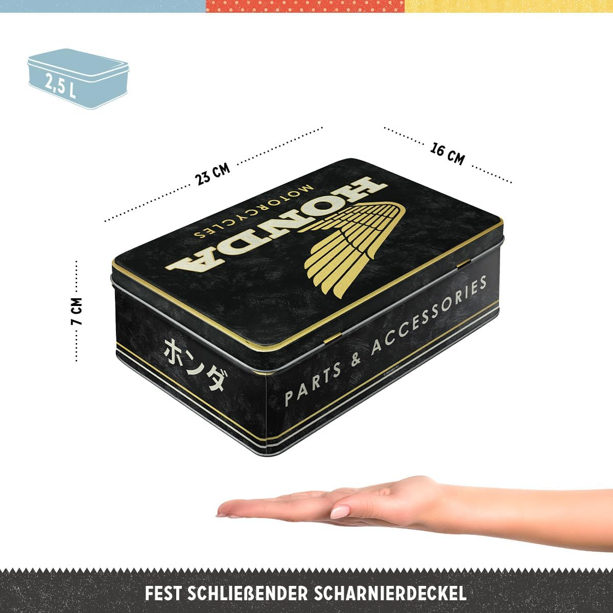 Cutie metalica plata Honda MC Parts & Accessories Gold [3]