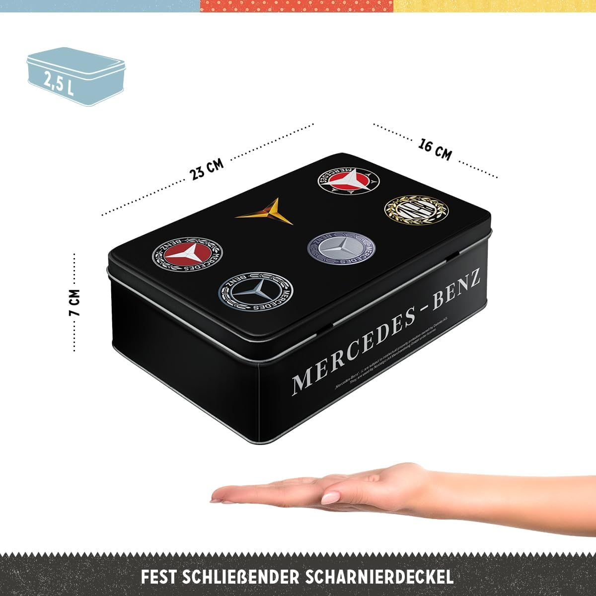 Cutie metalica plata Mercedes-Benz - Evolutia Siglei [3]