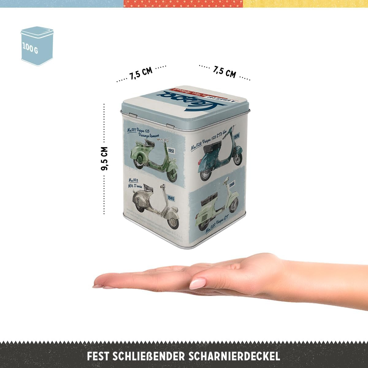 Cutie pentru ceai Vespa - Model Chart - Diagrama cu modele [3]