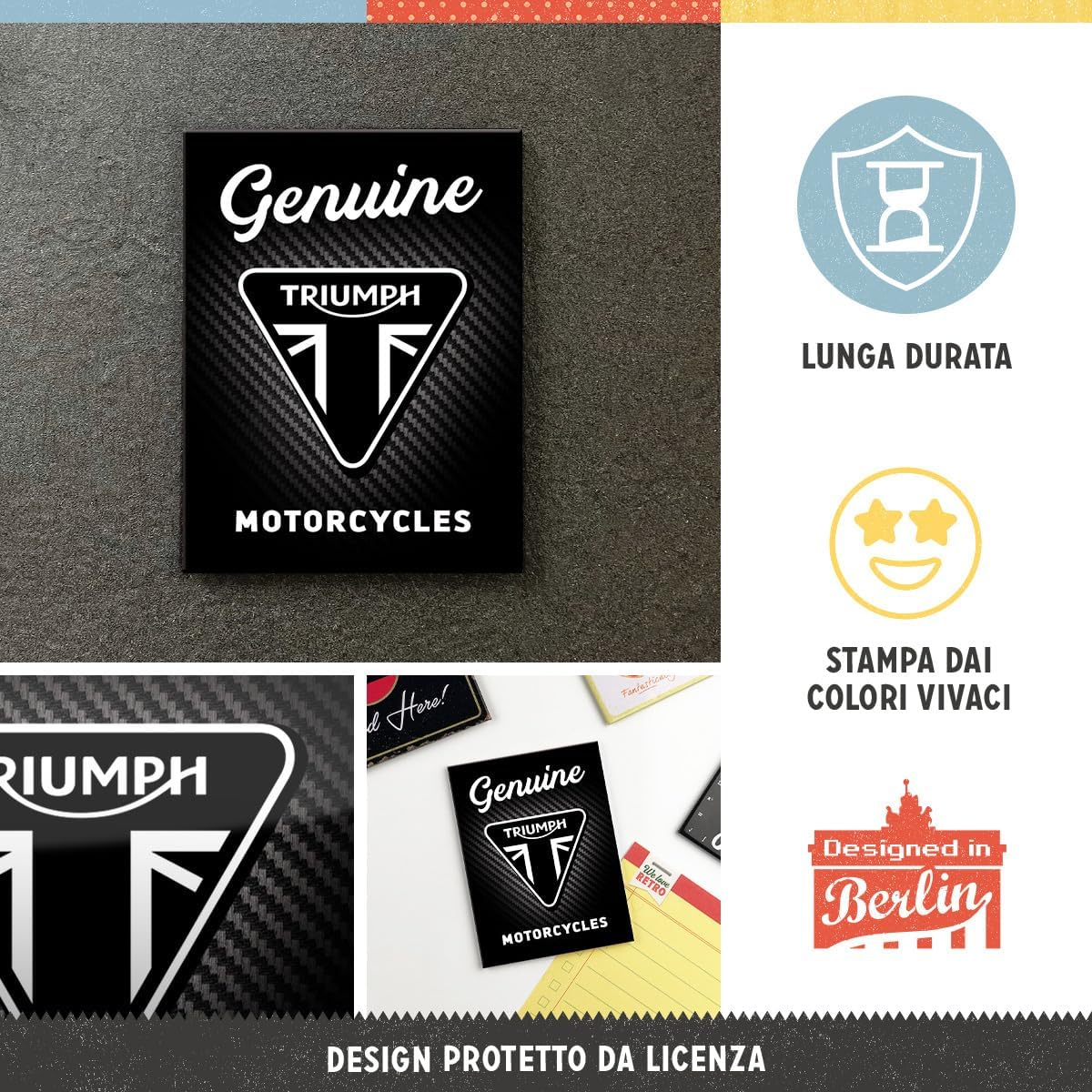 Magnet 6x8 cm  Triumph - Genuine Motorcycles [3]