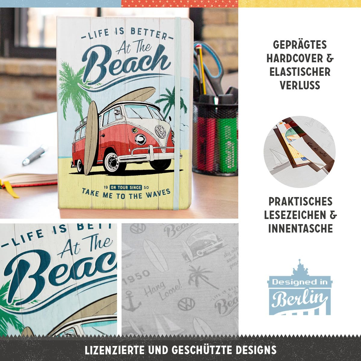 Notebook VW Bulli Beach - Plaja [5]