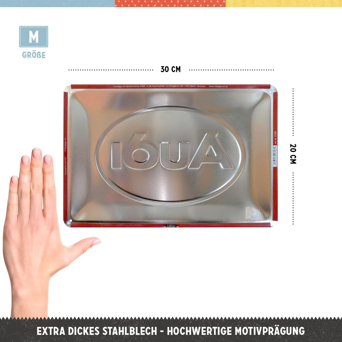 Placa 20x30 Audi - Logo Red Shine - Sigla Rosie Audi [2]
