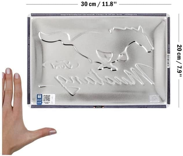 Placa 20x30 Ford Mustang - Horse Logo Black - Sigla Cal Negru [2]