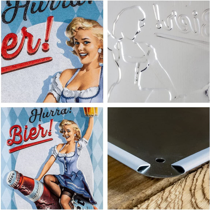 Placa 20x30 Hurra! Bier! - Ura Bere! [2]