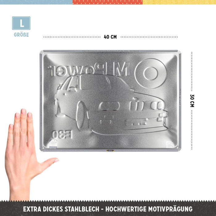 Placa 30x40 BMW Motorsport M Power E30 [2]