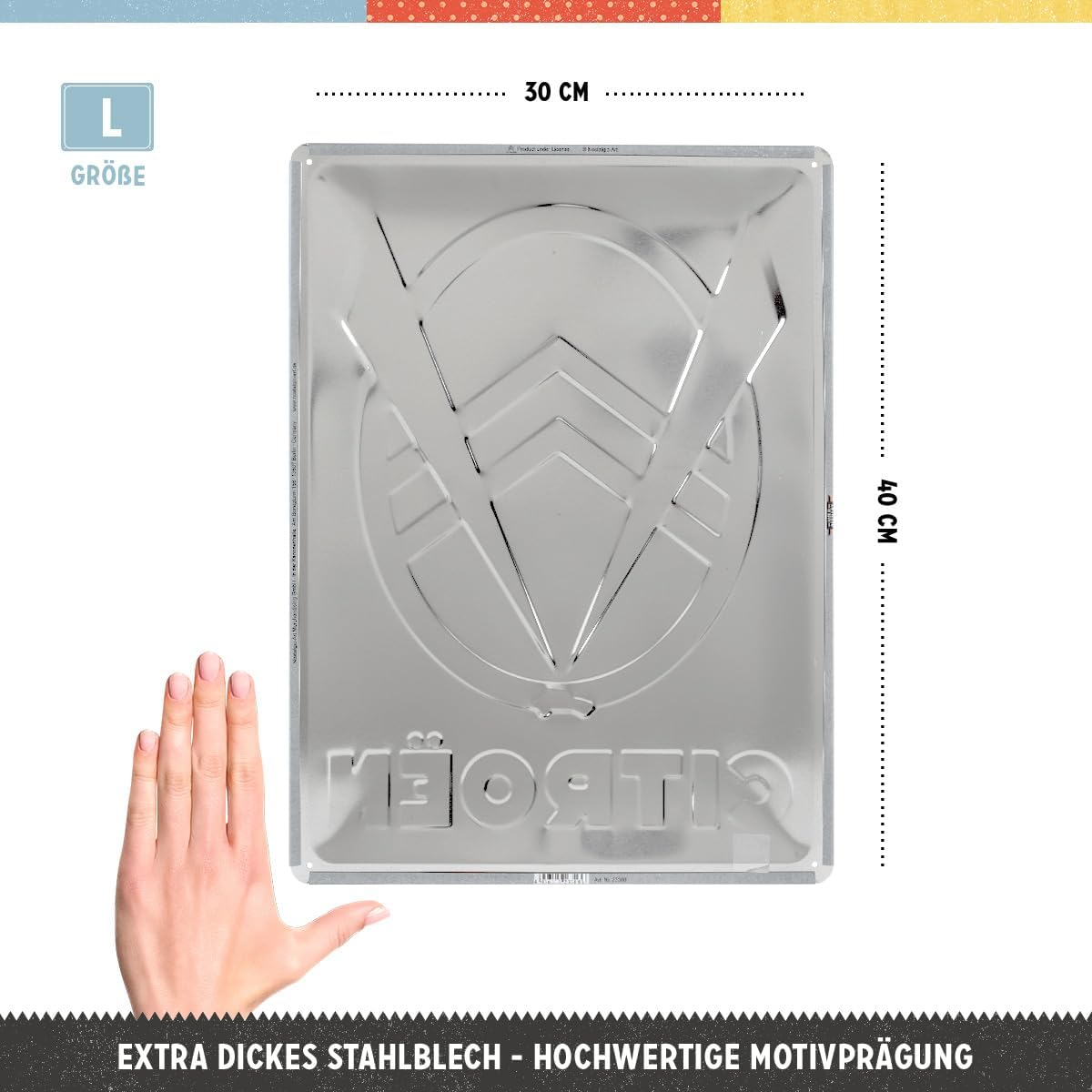 Placa 30x40 Citroen - 2CV Logo Albastru [2]