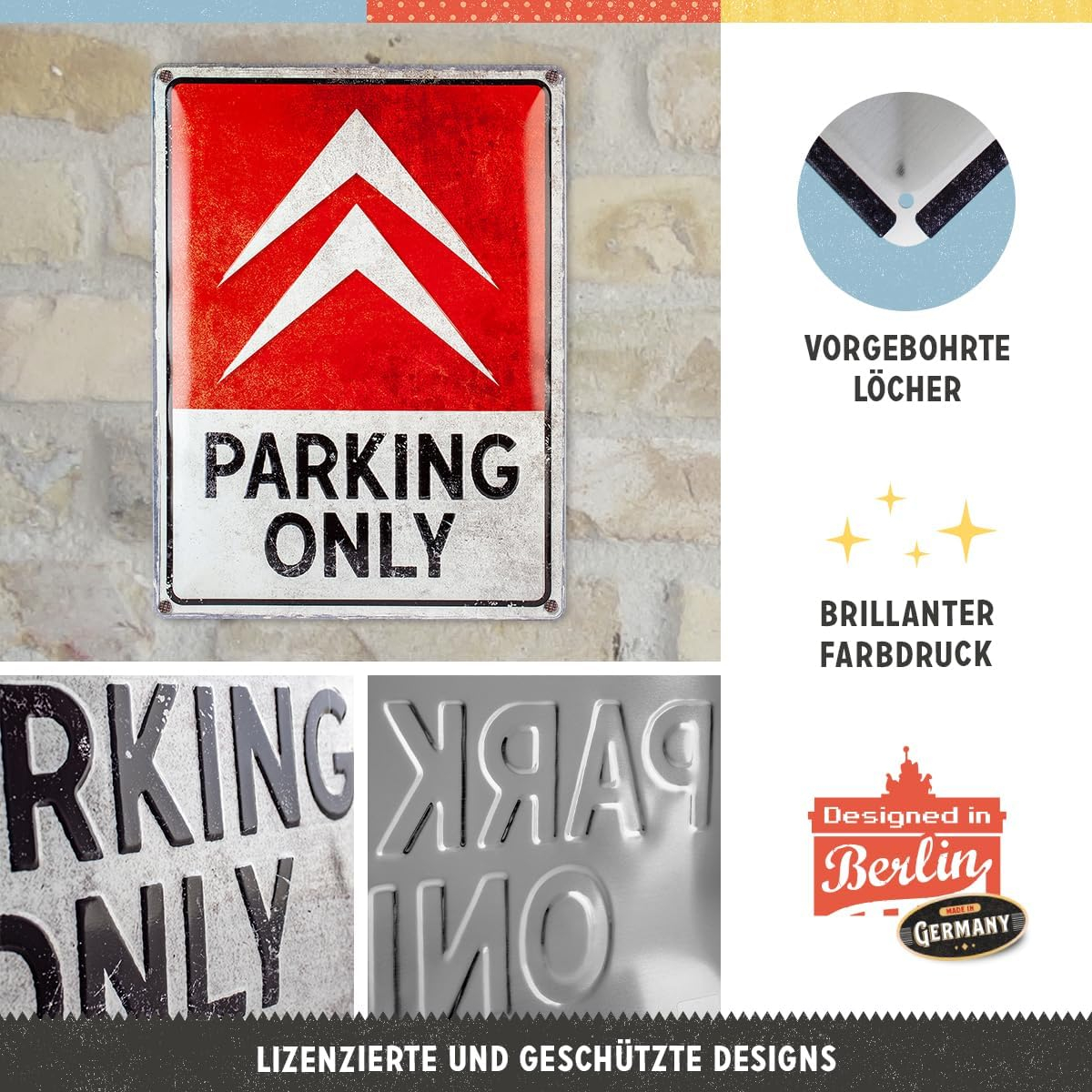 Placa 30x40 Citroen - Parking Only - Parcare doar pentru Citroen [3]