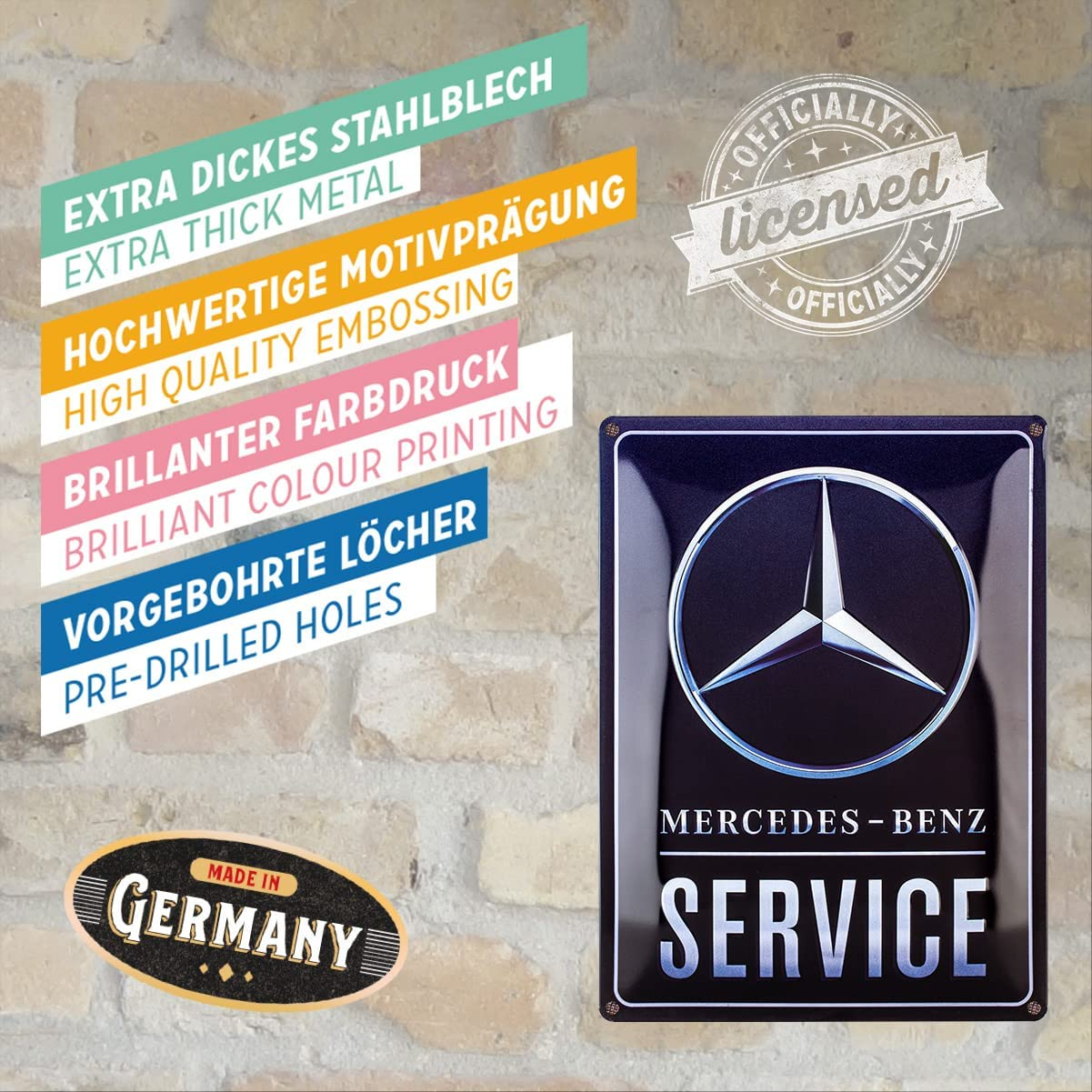 Placa 30x40Mercedes Benz Service - Albastru [3]