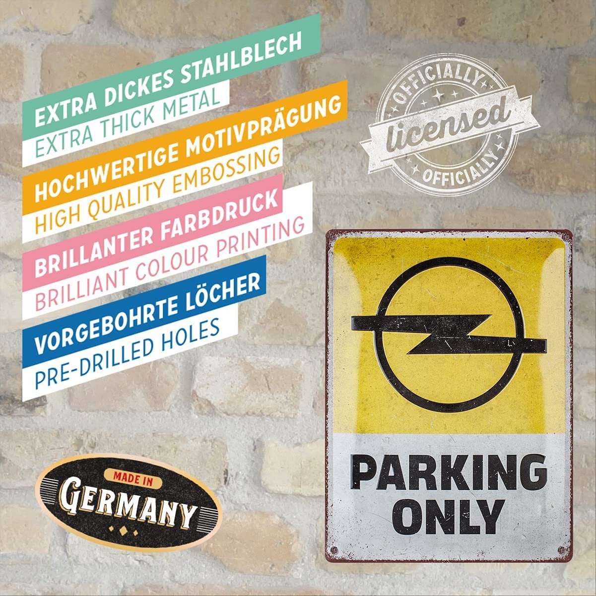 Placa 30x40 Opel - Parking Only - Parcare doar pentru Opel [4]
