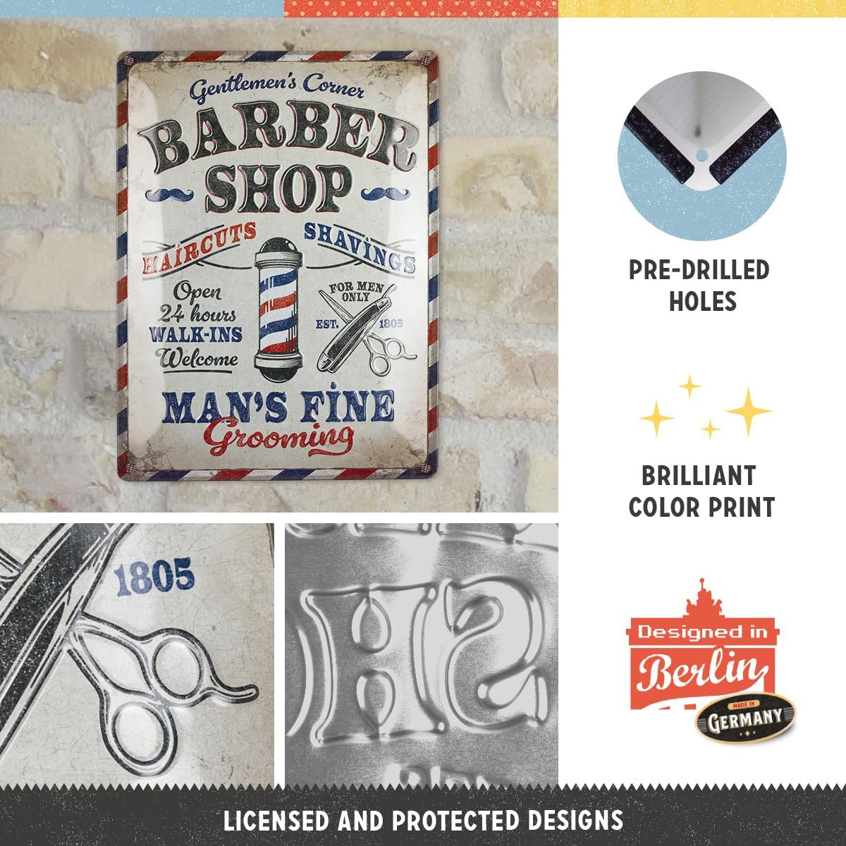 Placa decor 30x40 Barber Shop - Frizerie [3]