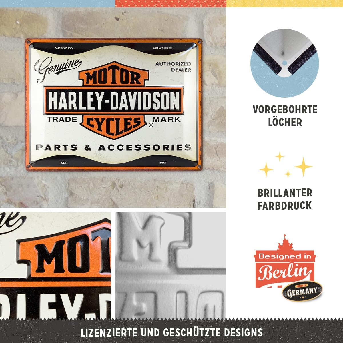 Placa decor 30x40 Harley-Davidson Piese si Accesorii [3]