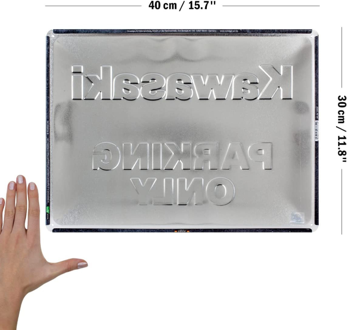 Placa decor 30x40 Kawasaki Parking Only Green [4]