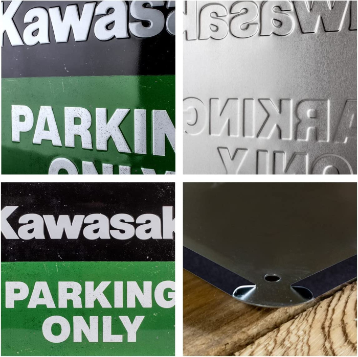 Placa decor 30x40 Kawasaki Parking Only Green [2]