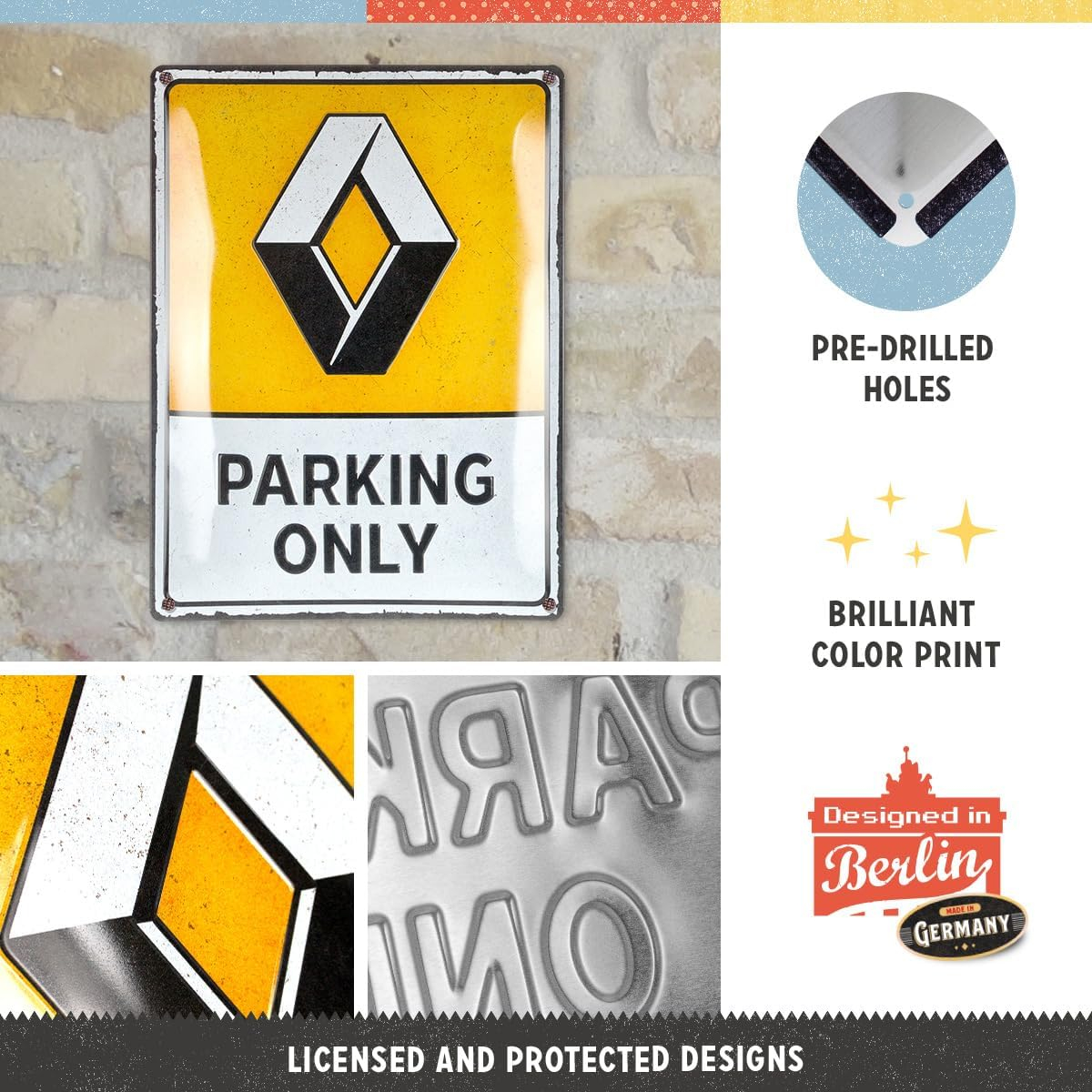 Placa decor 30x40 Renault Parking Only [3]