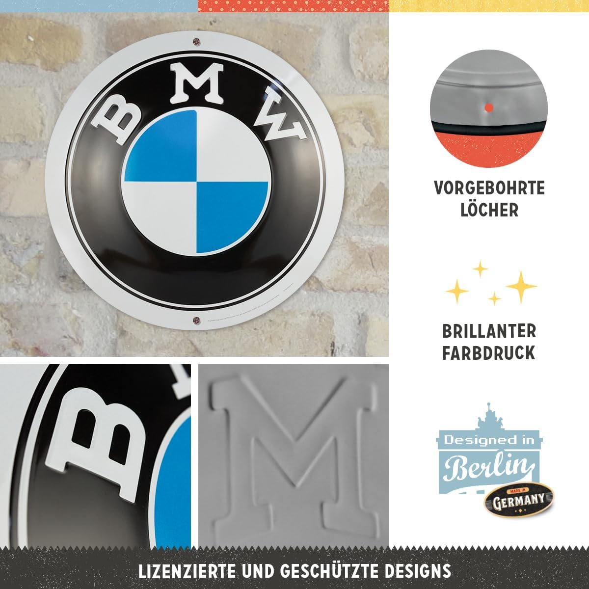 Placa decor 35cm BMW Logo [3]