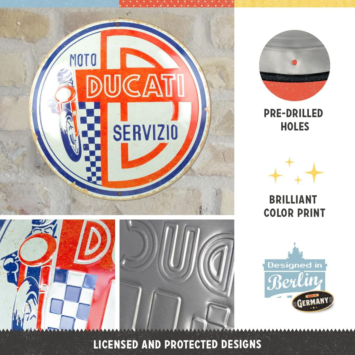 Placa decor 35cm Ducati Moto Servizio - Service Moto [3]