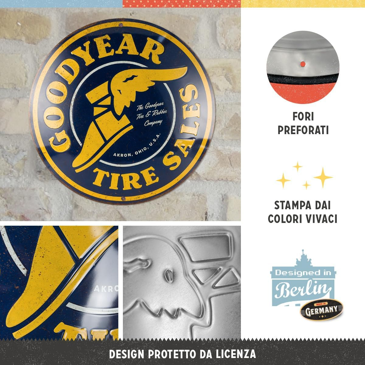 Placa decor 35cm Goodyear - Tire Sales [3]