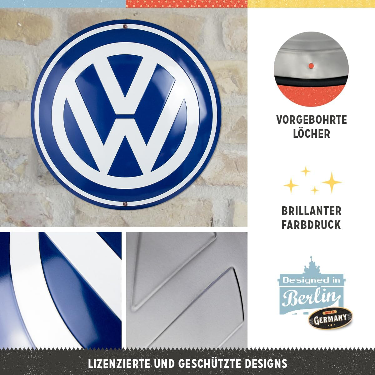 Placa decor 35cm VW - Logo [3]