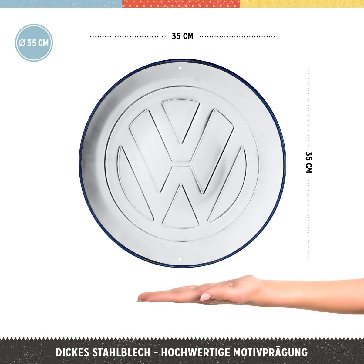 Placa decor 35cm VW - Logo [2]