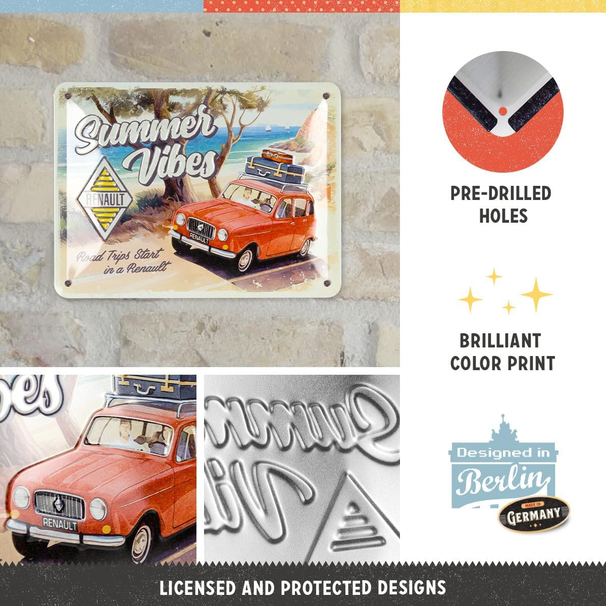 Placa decor metalica 15x20 Renault Summer Vibes [3]