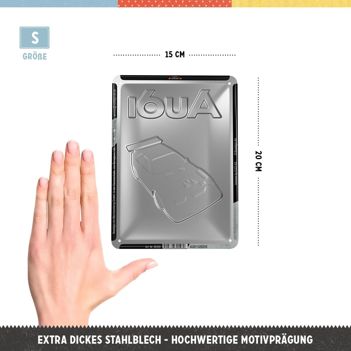 Placa decor metalica 15x20cm Audi Sport quattro - S1 E2 [2]