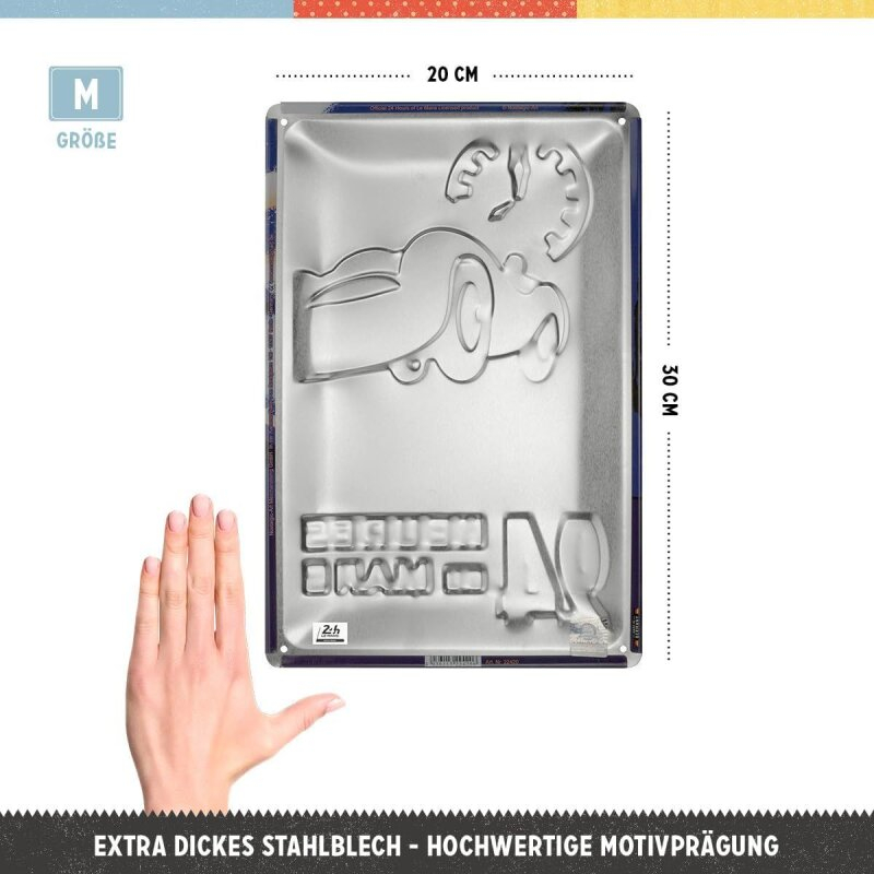 Placa decor metalica 20x30 24h Le Mans Racing Night Blue 1955 [3]