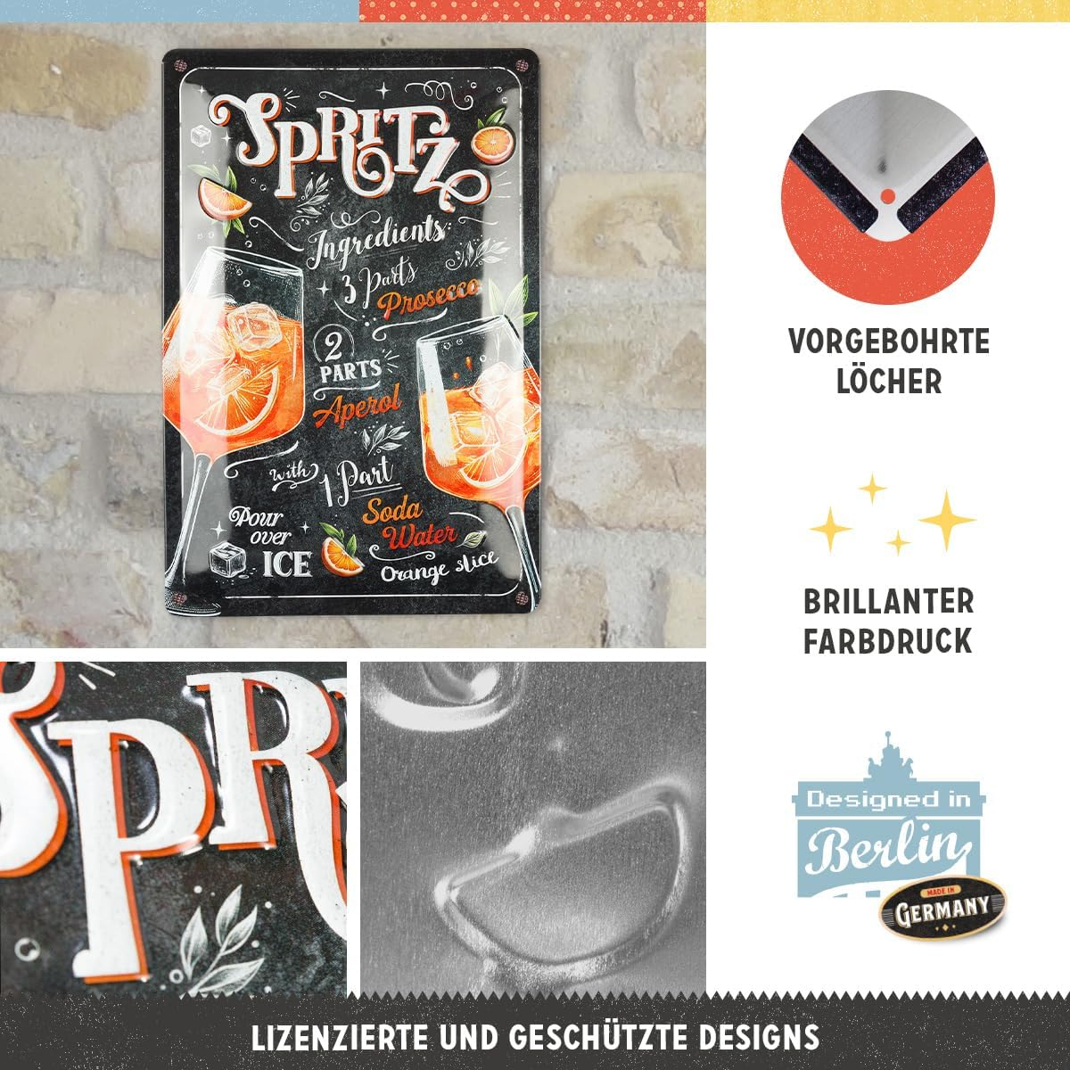 Placa decor metalica 20x30 Aperol Spritz [3]