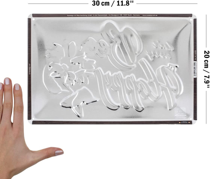 Placa decor metalica 20x30 Bee Happy - Fi Fericit [2]