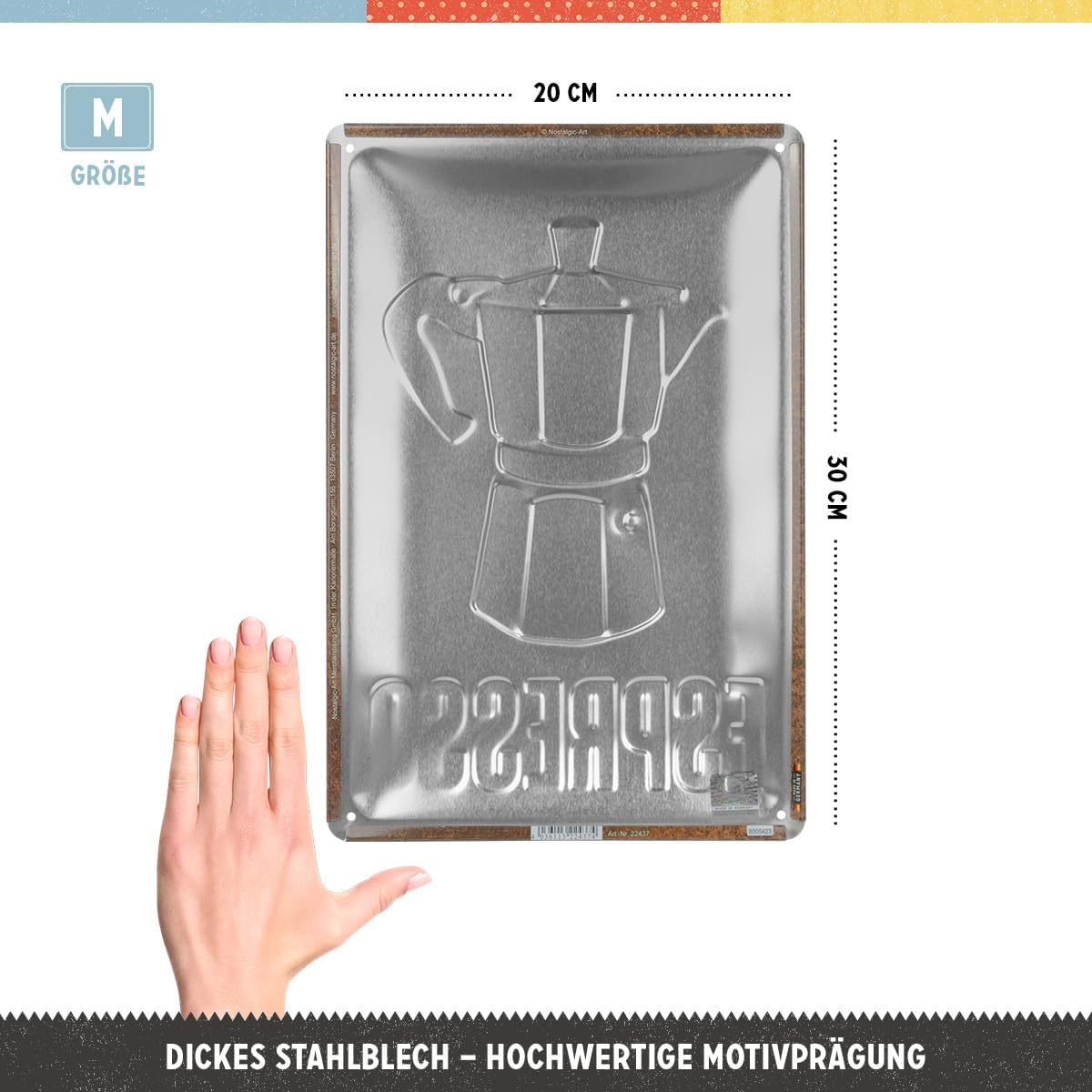 Placa decor metalica 20x30 Espresso [3]