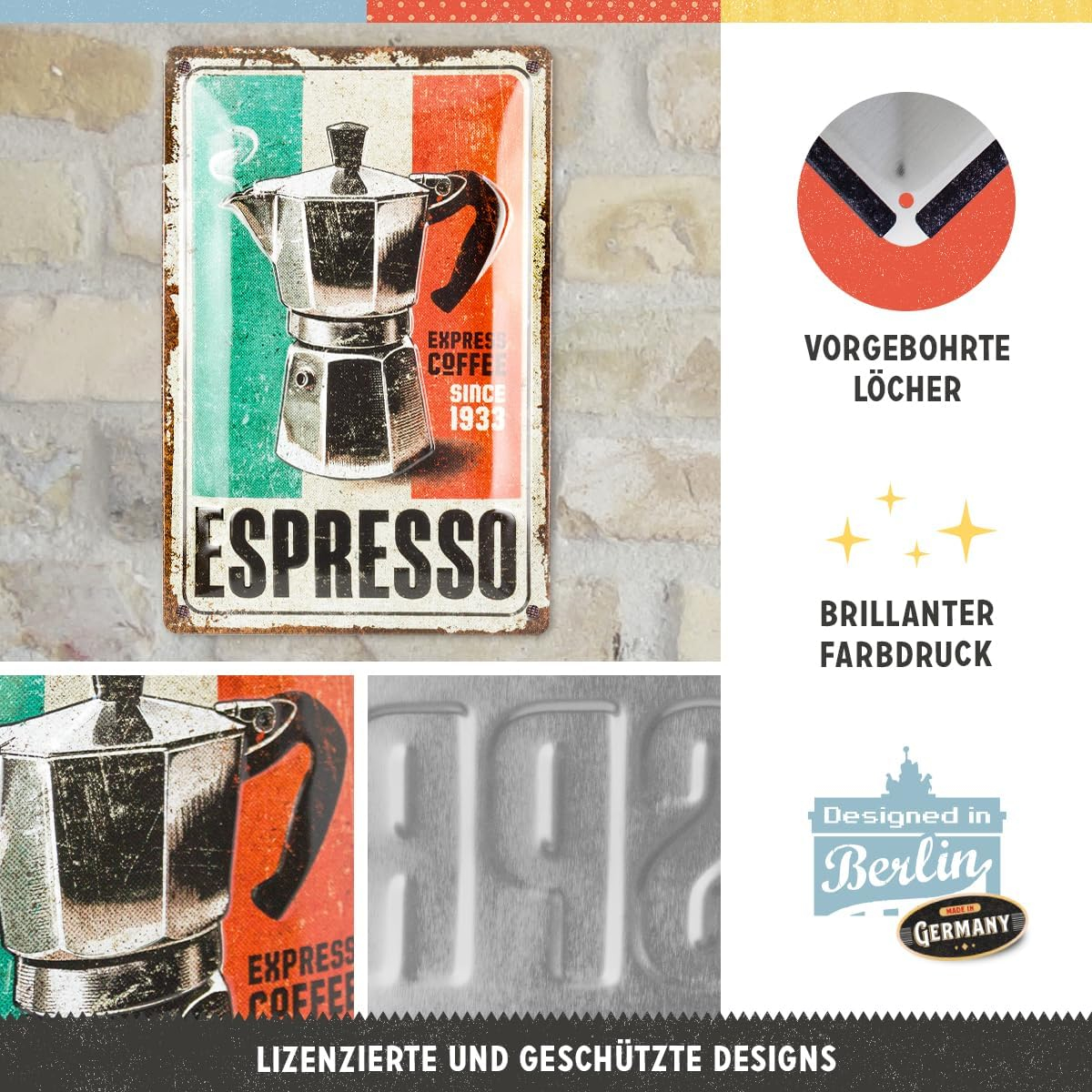 Placa decor metalica 20x30 Espresso [2]