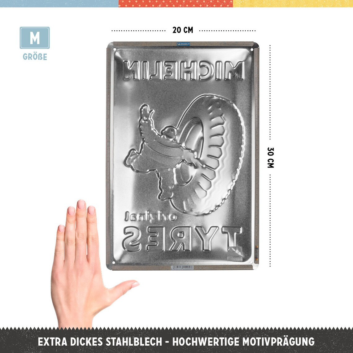 Placa decor metalica 20x30 Michelin - Original Tyres - Cauciucuri autentice [3]