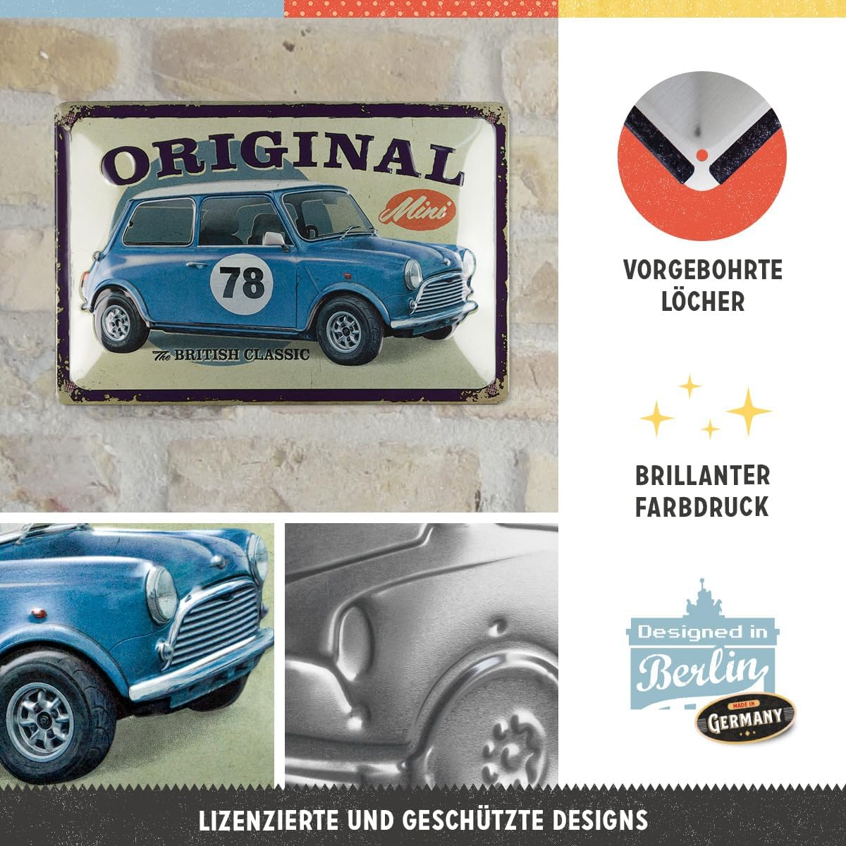 Placa decor metalica 20x30 Mini The British Classic - Clasic Britanic [2]