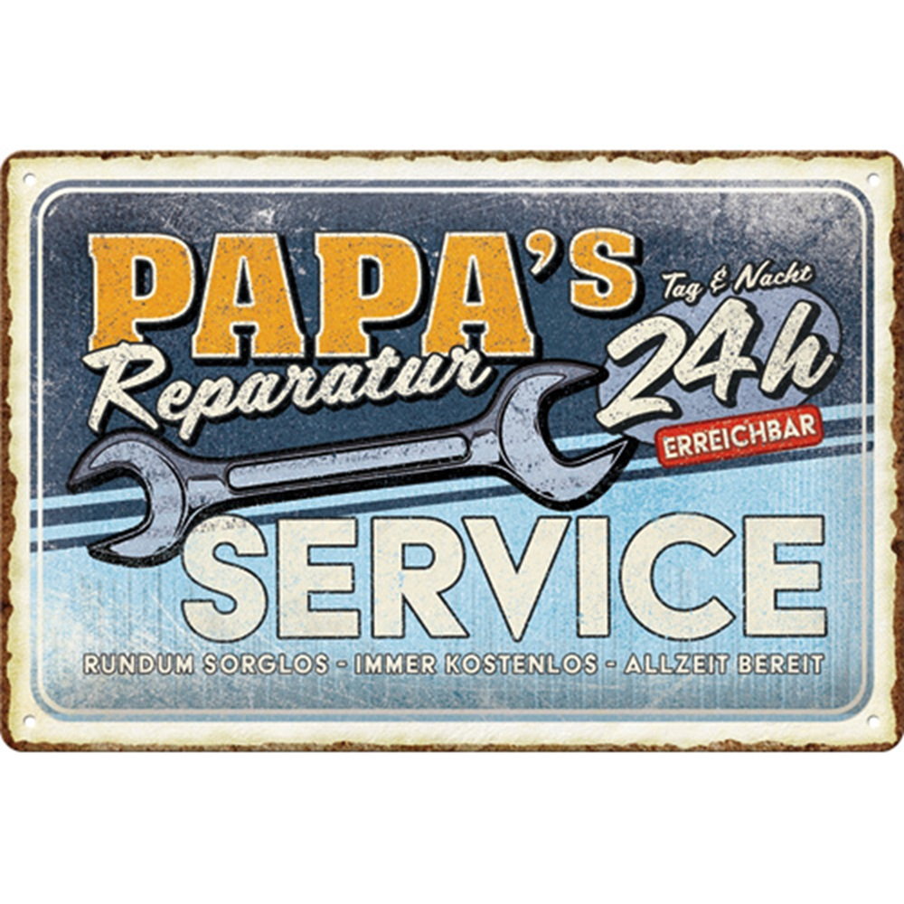 Placa decor metalica 20x30  Papa's Service [1]